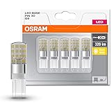 Osram LED Base Pin G9 / Lampe, G9, 2, 60 W, 30-W-Ersatz - für, klar, Warm White, 2700 K, 5 - er-Pack
