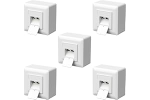 FGB Lot de 5 prises réseau CAT6a universelles - Prise réseau - 2 ports RJ45 blindés - Montage en saillie ou encastré - 10 Gigabit Ethernet - Pour câble réseau réseau réseau - Câble de pose - Blanc