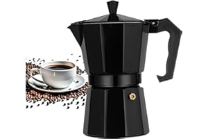 ALLWYOU Moka Pot Coffee Pot Espresso Maker Manual 6 Cups/300ml Coffee Stovetop Espresso Maker Classic Coffee Maker Brewer Percolator for Home and Camping, MK-111