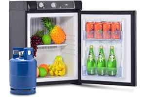 SMETA Kühlschrank Gas 12V 230V,Gaskühlschrank,Camping Kühlschrank Gas, Wohnmobil Kühlschrank 12v Absorber Kühlschrank Gas 40L für Camping Wohnwagen