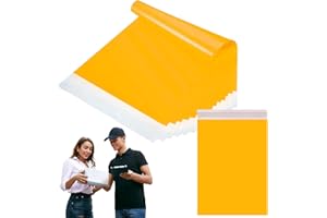 YAAVAAW 10 szt. 60 x 70 cm żółte wintowane torby pocztowe na ubrania, polisowe torby pocztowe samouszczelniające, duże torby do wysyłania paczek mocne torby do pakowania, plastikowe koperty do wysyłania ubrań