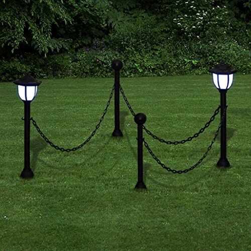 vidaXL 2 x LED Solar Lampe Außenlampe Solarleuchte Außenleuchte Gartenleuchte Laterne - 2