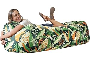 WEKAPO Inflatable Couch Air Lounger Chair - Camping & Beach Accessories, Portable Blow up Sofa for Hiking, Lawn, Indoor/Outdoor Movies & Music Festivals. Lightweight and Easy to Set Up Air Hammock