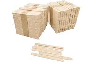 HOTKRUMP 1000 palillos de madera para hielo, palitos de madera, espátulas de madera, palos de hielo de madera para manualidades, palos de madera, espátula de madera, espátula de madera para manualidades