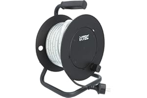 BTEC LED Lichtschlauch Kabeltrommel 15m – 135W 15000lm – IP54 Outdoor & Indoor – Baustellenbeleuchtung, Gartenbeleuchtung, Partylicht, Arbeitslampe, erweiterbar bis 70m