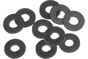PATIKIL Joint Plat En Caoutchouc M5, Lot De 10, Diamètre Intérieur 5mm, Diamètre Extérieur 13mm, Épaisseur 1.5mm, Joint D'étanchéité Pour Robinet, Tuyau D'eau, Boulon, Noir