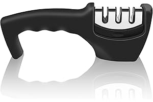 PROPOG Affilacoltelli Professionale, 3 In 1 Affila Coltelli Da Cucina Professionale,Affila Coltello Knife Sharpener Accessori Di Qualità Per La Cucina.