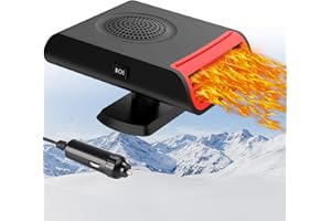 Milukon Portable Car Heater, 12V Car Heater with 2 in 1 Heating and Cooling Car Heater Defroster Anti-Fog Plug in Cigarette Lighter, Car Demister for Car Defroster Windshield Fast Defogge