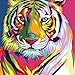 Produktbild Malen nach Zahlen DIY Ölgemälde Snow Tiger Print Art Wand Home Dekoration 40 x 30 cm