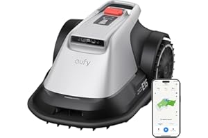 eufy E15 Tondeuse Robotique sans Câble Périphérique, Aucun Souci de Signal, sans RTK, TrueVision, Navigation Intelligente, Jardin Jusqu’à 800 m², Coupe Bordure Précise, Évite Obstacles, Contrôle App