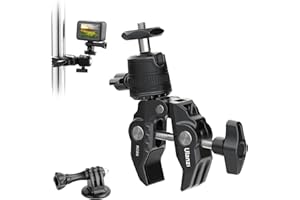 PICTRON Klemme Stativ, VIJIM R099 Mini Magic Arm mit Super Clamp, Klemme mit 360° Kugelkopfarm und 1/4 Zoll Schraube, Kameraklammer Halterung für DSLR Kamera, Monitor, Action-Kamera