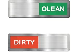 Clean Dirty Dishwasher Magnet Sign, Kaluofan Dishwasher Magnet Clean Dirty Sign Clear and Easy to Read Font, Used for Cleaning and Dirt Reminder Signs (Red Green)