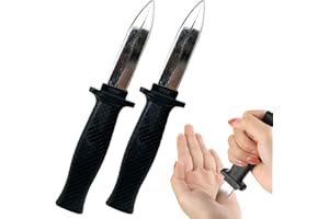 HAMKU Verschwindete Trickmesser Einziehbare Klinge Gefälschte Theatermasser Zaubermesser Kunststoff Scherzartikel Zaubertrick Requisiten für Kinder Erwachsene Aprilscherz, 2 Stück