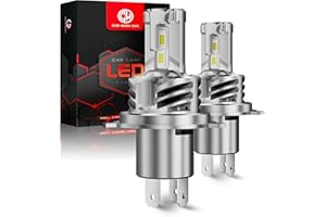 CAR WORK BOX H4 LED Bombillas Coche: 26000LM LED Faros Luces 110W Largas y Cortas para Coches 12V, Diseño 1:1 Plug-n-Play, 6500K