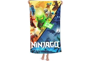 NICHIYOBI NinJago Strandtücher 3D-Digitaldruck Badetücher,modischer Auftritt,Reisetuch,Weich und lichtbeständig (1,75cmx150cm)