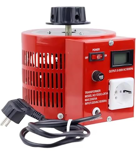 VoOqo Variac-Trenntransformator TDGC2-500VA – 0–300 V Regelbar, 2 A, Für Geschwindigkeitsregelung Und Spannungstests