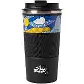 Any Morning 500 ml Paslanmaz &Ccedil;elik Termos Mug, Siyah BA21549