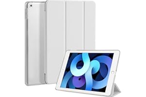4UBonLife Coque pour iPad 6ème/5ème génération 9,7 Pouces 2017/2018, Étui de Protection Léger Coque Arrière en PC Rigide Translucide Givré pour Apple iPad 6/5 Gen, Gris Clair