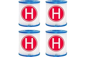 YanBan 4 filtros de repuesto compatibles con bombas de filtro Intex 28601/28602, para cartucho de filtro tipo H 29007E