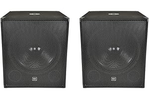 QTX SOUND 2 x QTX QT18s 18" 500W Subwoofer Bass Bin Speaker Pair DJ Disco Sound System PA