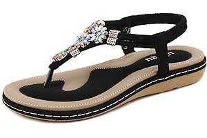ZOEASHLEY Sandalen Damen Sommer Flache Zehentrenner Sandaletten Bohemian Flip Flops