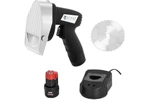 Royal Catering Couteau À Kebab Kébab Électrique Matériel Professionnel Matériel Materiel Kebap Döner Doner RCKK-80WL (80 W, Lame 3 000 tr/min, Épaisseur Coupe 0-8 mm, Rendement 60 kg/h, Sans Fil)