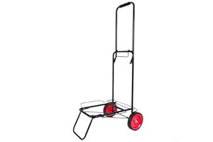 AKTIVE Carrello da spiaggia pieghevole 100x45x35 cm con ruote grandi, Telaio in acciaio leggero e tessuto resistente, Maniglia estensibile e design compatto