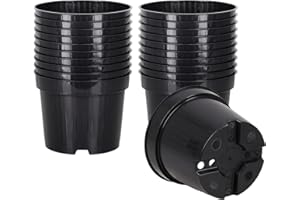 Pullmer Anzuchttöpfe ø 13 cm, 20 Stück, viereckiger Pflanzentöpf für Aussaat, für Sämlinge oder Stecklinge, Pikiertöpfe Kunststoff, ideal für Gewächshaus oder Hausgarten (20,ø 13cm)