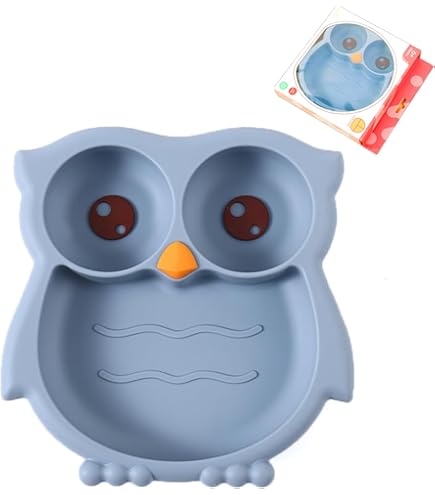 Dedang 3pcs Set de table en silicone pour bébé, plaque d'alimentation