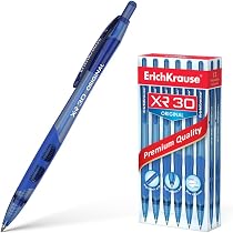 RADIUS Trixo Druckkugelschreiber 0,7 Mm – 10 Stück, Dreieckiger Griff, Blau, Für Schule & Büro