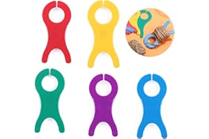 LOMYLM 20pcs Large Yarn Bobbins Weave Knitting Sewing Winding Boards Thread String Winding Coil Plate Winder Tool for Sewing Machine Thread Holder, 5 Colors