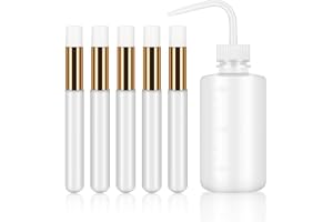 ATOMUS Eyelash Extension Cleaning Kit 5pcs Eyelash Cleaning Brushes with 1pc 250ml Safety Eyelash Cleaning Washing Bottle for