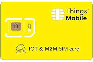 THINGS MOBILE SIM Card IoT (Internet Of Things) - GSM/2G/3G/4G - ideale per applicazioni di domotica, smartwatch, smartcity, telemetria, smart health, smart mobility, wearable, ecc, con € 10 di credito incluso.