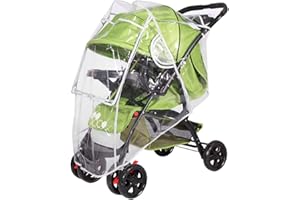 SONARIN Housse de pluie Universel pour poussettes,poussettes canne,bonne circulation de l’air, fenêtre de contact, montage facile, sans PVC