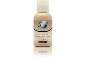GLASS POLISH 50 ml de plástico, acrílico, compuesto de abrillantador, elimina la imprecisión, marcas de superficie, superficie de decolora – Aplicación B