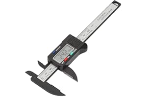 Oumefar Calibre Digital Precisión, Pinza Digital Medición 0 100mm, Pantalla LCD Grande, Calibrador Digital Vernier, Para Mecánica Joyería Bricolaje