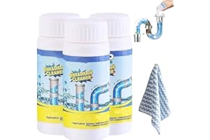 GENERISCH 3 Stück Abflussreiniger Extra Stark, Rohrreiniger Extrem Stark, Wild Sink und Drain Cleaner, Entfernt Haare, Fett und Speisereste, Aktivschaum gegen Verstopfungen für Küche, Bad, Toilette und Balkon