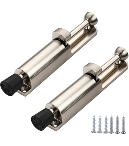 Deurstopper, 2 deurvergrendelingen, vloer, zinklegering, deurstopper met voetbediening, veerbelaste deurhouder voor binnen en buiten, garagedeur, balkondeur