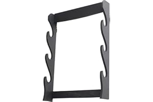 REPLIKSWORD Support Bois Katana 3 Places Présentoir Epée Presentoir Sabre 3 Emplacements