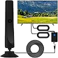 Mineup Rewave Antenna, Wavemax TV Antenna, Suction Cup Antennas Plug Play, 2025 Upgraded TV Aerial, 50-Mile Range Channels Signal Booster Universal High Gain Indoor Outdoor Aerial (1set)
