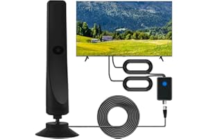 Mineup Rewave Antenna, Wavemax TV Antenna, Suction Cup Antennas Plug Play, 2025 Upgraded TV Aerial, 50-Mile Range Channels Signal Booster Universal High Gain Indoor Outdoor Aerial (1set)