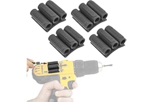 Spider Tool Holster - BitGripper v2 - PACK OF FOUR - Carry up to six driver bits on the side of your power drill or driver!