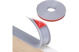 AGHOER 5M U-Form Selbstklebend Möbelkantenband, Innenbreite 20 mm Flexible TPE Faltbarer Kantenschutz, Umleimer Furnierklebeband, für Tisch, Schrank Schutz&Reparatur, Grau