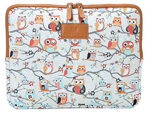art&cherry © 13-13,3" Universal Notebook & Laptop Schutzhülle / Hülle / Tasche aus feinstem Canvas-Gewebe 13Zoll z.B. Apple MacBook / HP ProBook / Lenovo Ideapad Yoga 2 / Acer Aspire & ChromeBook / Asus Transformer / DELL XPS Computer Muster 4