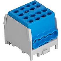 Abrazadera De Derivación Pollmann HLAK 25 1/2 M2 - Para Montaje En Rail DIN, 4 Puntos De Sujeción (hasta 25 Mm²), Color Negro