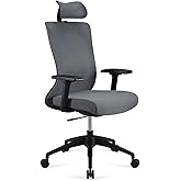 Amazon Basics Silla ejecutiva ergon&oacute;mica, respaldo alto, silla de escritorio, silla de oficina, reposacabezas ajustable, repo