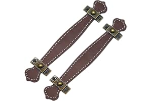 SuPVOX 2 Stück Schubladengriffe aus Leder, Vintage, Koffergriffe aus Leder, Braun