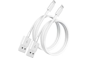 CIONUM 1m 2 Pezzi Cavo iPhone Originale Apple, Cavo Ricarica iPhone USB Lightning 1 metri Veloce Compatibile con iPhone 14/13 Pro Max/12 Mini/11/X/XS/XR/8/7/6
