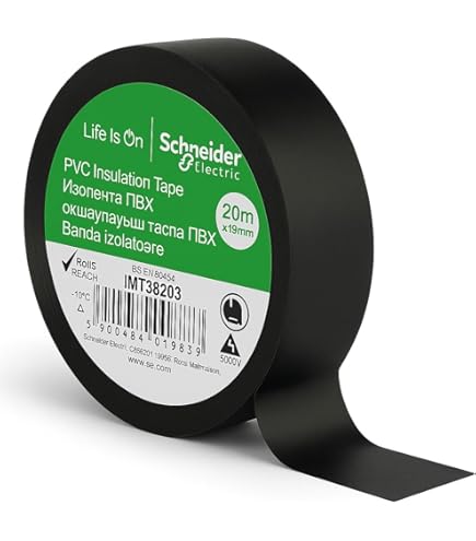 distribuidor cinta aislante 40 m x 38 mm negra uso doméstico