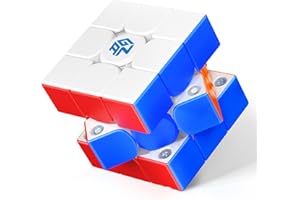 GAN 356ME Cube de Vitesse Magique 3x3 Speed Cube Magnetique Cadeau pour Enfants Adultes Cube Magique en Forme D'aile IPG/GES+/Aimant Visible